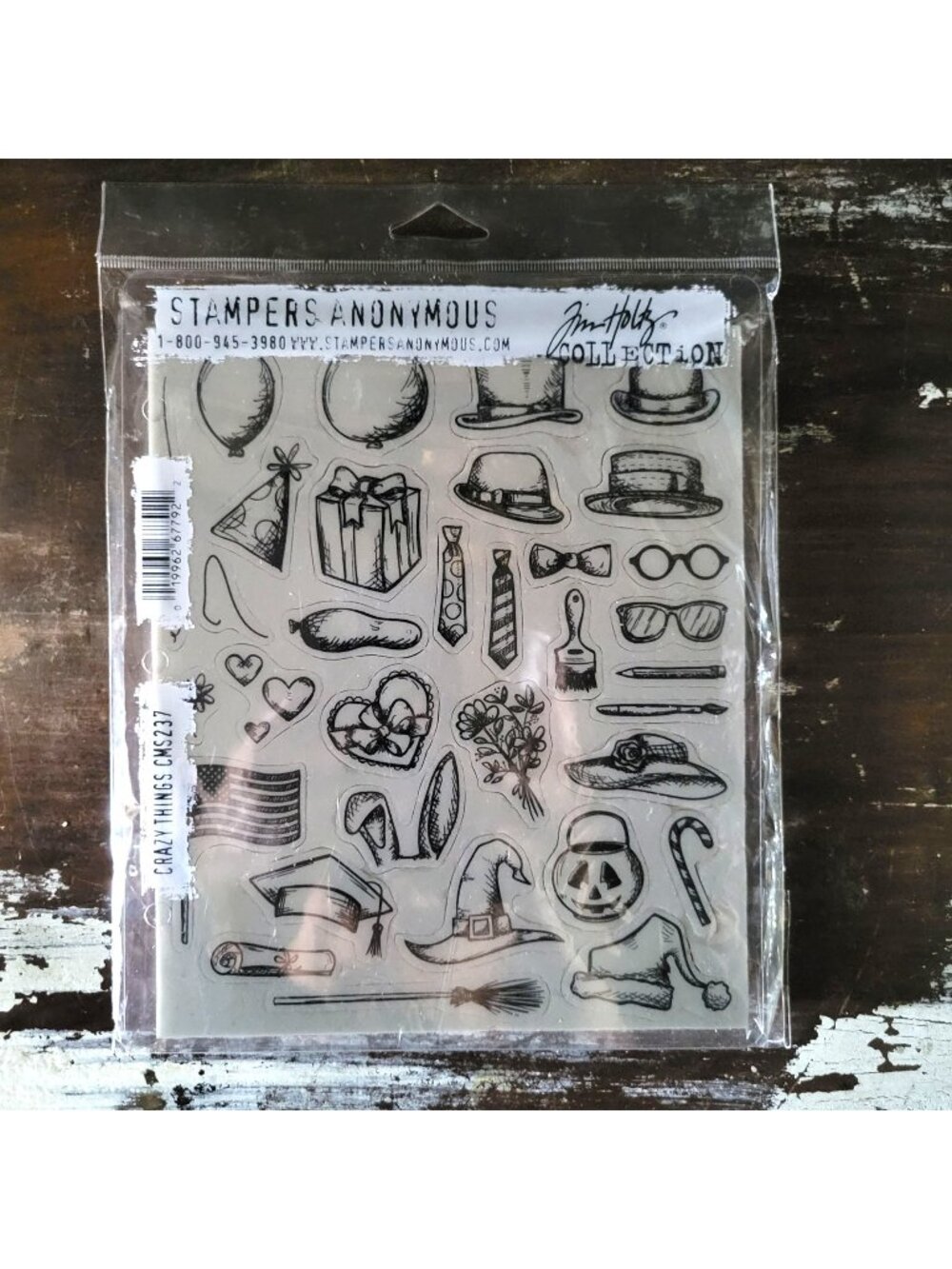 Stampers Anonymous Tim Holtz Crazy Things CMS237 Rubber Stamps Cardmaking